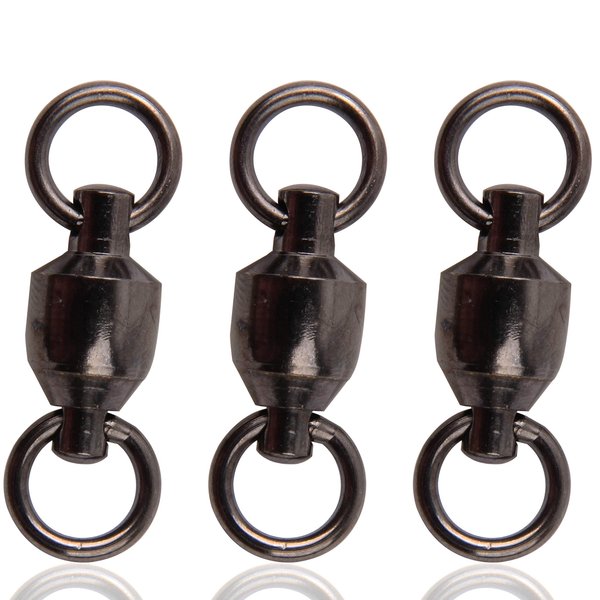 Ball Bearing Swivels Fishing Barrel Swivel, 20pcs Swivels Fishing Tackle High Strength Fishing Swivels Stainless Steel Solid Welded Ring Fishing Leader Lures Connectors for Salwater Freshwate Fishing