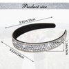 WLLHYF Headband Thick Hairband Cute Black Sparkling Bling Head Wrap 90s Disco Hair Accessories Crystal Diamond Rhinestone Headwear Birthday Easter Party Gifts For Women Bridal (Thin Style)
