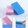 2PCS Exfoliating Bath Sponge, Body Shower Sponge Spa Scrub Soft Exfoliator Dead Skin Remover，Dead Skin Remover for Body, Shower Sponge for Adult Baby (Blue&Pink)