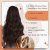 Full Shine Tape in Real Human Hair Extensions 16Inch Dark Brown Color Seamless Tape in Extensions Skin Weft Double Sided Tape in Hair Extensions 20Pieces 50Gram Remy Hair Extensions Human Hair