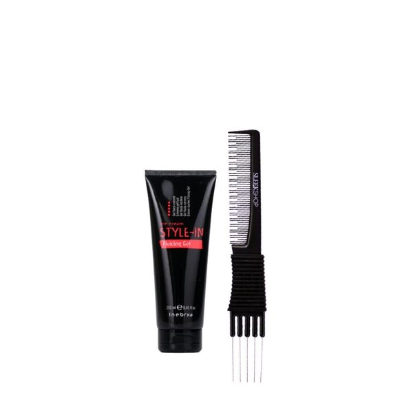 kuss Inebrya Ice Cream Style-In Fluiding Gel (8.45 oz) with Teasing Comb Pack of 1