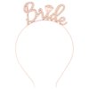 Casoty Bride Headband, Rose Gold Bride Tiara, Bride To Be Headband, Rhinestone Bachelorette Headbands for Wedding Party Bachelorette Party, Bridal Headpiece Bridal Shower Gift