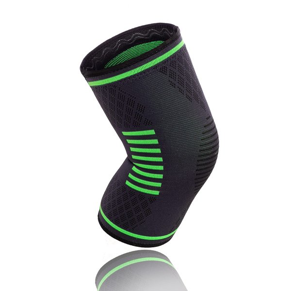 Knee Compression Sleeve, Knee Brace with Non-Slip Silicone Strips, Medical-Grade Compression Knee Support for Pain Relief, ACL, MCL Arthritis Meniscus Tear Recovery , Breathable Knee Brace for Running, Working Out, Cross Fit Training, Single
