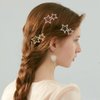 6PCS Star Hair Clips Pins, Elegant Rhinestone Star Barrettes, Non-Slip Hollow Star Hair Clips Y2k Hair Accessories for Girls Women Girls Hair Styling(Gold, Silver, Rosegold)