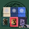 Infinity Guard Card Deck Box for MTG with Commander Display for 100+ Double Sleeved Cards, Magnetic Card Storage Box Fits for TCG Sports Trading Cards (Green&Grey)