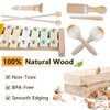 Baby Musical Instruments-Montessori Wooden Toys for Toddlers 1-3,Neutral Colors Percussion Instruments Set with Modern Boho Xylophone for Kids Preschool Educational 3+