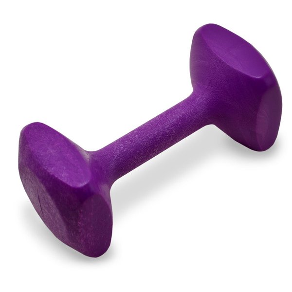J&J Dog Supplies Obedience Retrieving Dumbbell with 2 3/4" Ends, 3" Wide Bit and 13/16" Diameter Bit, Purple , Medium