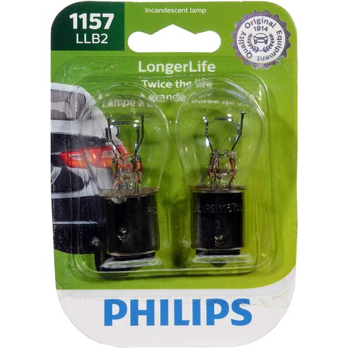 Philips Automotive Lighting 1157LLB2 1157 LongerLife Miniature Bulb, 2 Pack