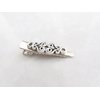 Extra tiny small silver metal slim celtic alligator hair clip for fine thin hair (Clip quantity: 2 clips)