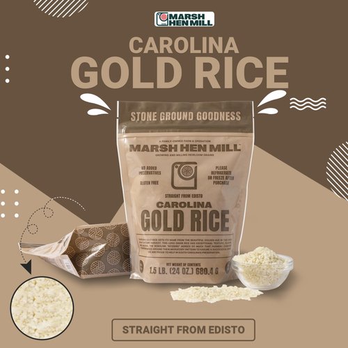 MARSH HEN MILL Carolina Gold Rice - Pure Long Grain White Rice with Exceptional Aroma Flavor & Texture Nutty Almond & Floral Notes Ideal for Home Cooks & Chefs | Premium Quality Non GMO | 24 oz Bag