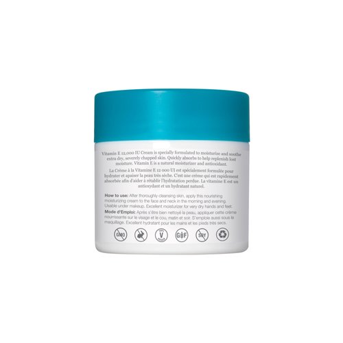 Derma E Vitamin E 12,000 IU Cream – Moisturizer for Face and Body – Multi-purpose Face Cream, Hand Cream and Body Lotion Soothes and Protects, 4 oz