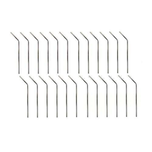 Mian Stainless Steel Drinking Straws 24 Pack with Cleaning Brush