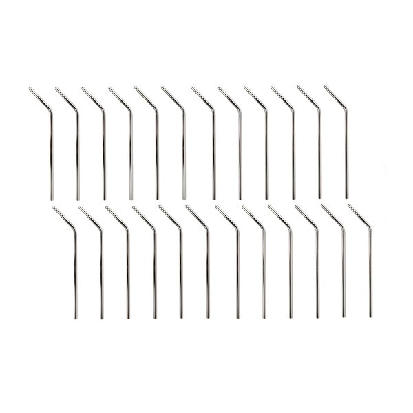 Mian Stainless Steel Drinking Straws 24 Pack with Cleaning Brush