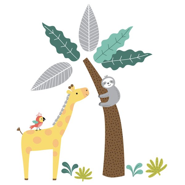 Bedtime Originals Mighty Jungle Wall Decals, Multicolor (283048) , 31.5x1x1.18 Inch (Pack of 1)
