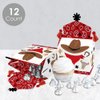 Big Dot of Happiness Western Hoedown - Treat Box Party Favors - Wild West Cowboy Party Goodie Gable Boxes - Set of 12