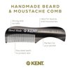 Kent A 81T X-Small Men's Beard and Mustache Pocket Comb, Fine Toothed Pocket Size for Facial Hair Grooming and Styling.Saw-cut Hand Polished. Made in England (Pack of 2)(Tortoiseshell/Graphite)