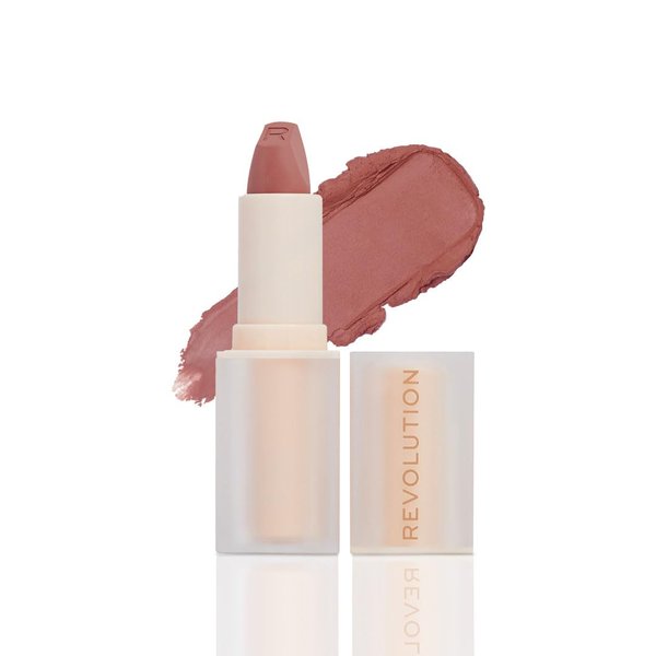 Revolution Beauty, Lip Allure Soft Satin Lipstick, Highly Pigmented & Smudge Proof, Long Lasting Creamy Satin Finish, Contains Vitamin E, Brunch Pink Nude, 0.11 Oz