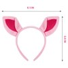 DaliDali Pig Ears Headband Pig Costume for Halloween Cosplay Party, Pig Ears Costume, Pig Headband One Size Fits All, Pink Adult (2 Count) Not For Kids!