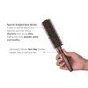 PERFEHAIR Round Boar & Nylon Bristle Hair Brush - 1.9 Inch, Small Styling Smooth, Shine Hairbrush for Blow Drying, Curling Men's and Women's Short, Medium, Thin, Fine Hair, Natural Wooden Handle