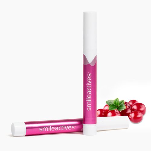 Smileactives Teeth Whitening Pen for White Smile, Fast Tooth Whitener and Stain Remover with Precision Brush Tip, Dental Quality Whitening Gel, Travel Pen, Easy to Use, Winterberry Flavor, 2 Pack