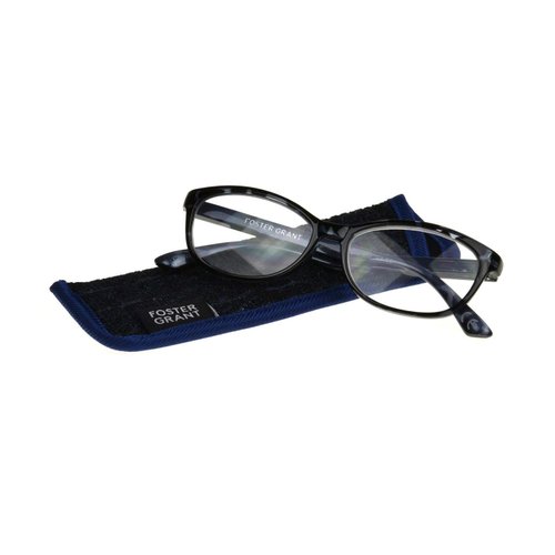 Foster Grant Women's Brielle Cateye Reading Glasses NVY +2.75
