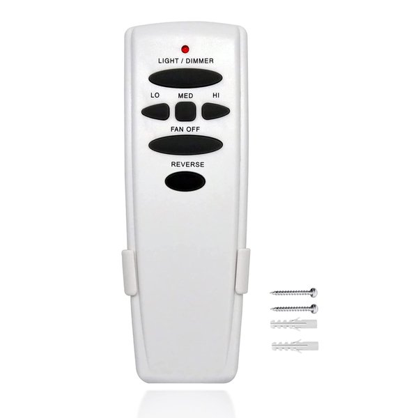Hampton Bay Ceiling Fan Remote Replacement UC7078T FANHD L3H2003FANHD FANHD6 L3H2010FANHD RR7078TR 7066TX UC7083T UC7848T with Reverse Button and Wall Mount