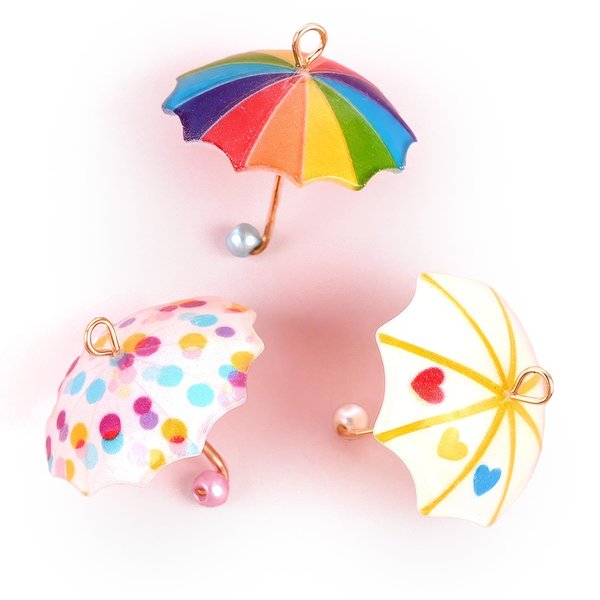 picocosmxiruo Plant Ornaments. Hanging Umbrella. Hang on Plant Stem Secured by Gourd Pin. for Indoor Plants. Plant Lovers, Accessories, Cute Plant Accessory,Fairy Garden,Dollhouse Accessories(3Pcs)