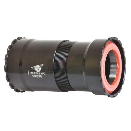 Wheels Mfg 386Evo Dub Thread-Together Bottom Bracket - ABEC-3 Bearing Black, One Size