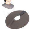 ZJchao Hair Dye Collar for Barber Shop, Silicone Hair Cutting Dyeing Cape Waterproof Hairdressing Shawl Round, Neck Wrap Guard Salon Hairdressing Hair Cutting Pad (Black)