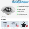 2 Pack Bathtub Drain Stopper with Hair Catcher, Pop Up Tub Stopper Plug Cover with Filter Basket, Separate Design for Easy to Clean, Anti-Clogging, Universal for 1.4"-1.9" Hole