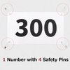 Azarxis Running Bib Competitor Numbers with Safety Pins, Tyvek Tearproof Waterproof 4" x 7" for Marathon Races Events (1-100)
