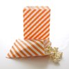Orange Party Goody Bags (100 Pack) - Fall Birthday or Autumn Wedding Favors - Halloween Candy Buffet Paper Bags