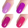 Vishine Pink Gel Nail Polish Set 4 Colors, Hot Pink Tones Sakura Spring Rose Purple Fushia Dark Pink All Seasons Soak Off Long Lasting Nail Art Design Salon Home Manicure Kit C027