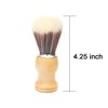 Luxxii - Men's Shaving Brush with Wooden Handle Pure Big Nylon Hair Soft Face Cleaning Makeup Facial Razor Brush Shave Tools