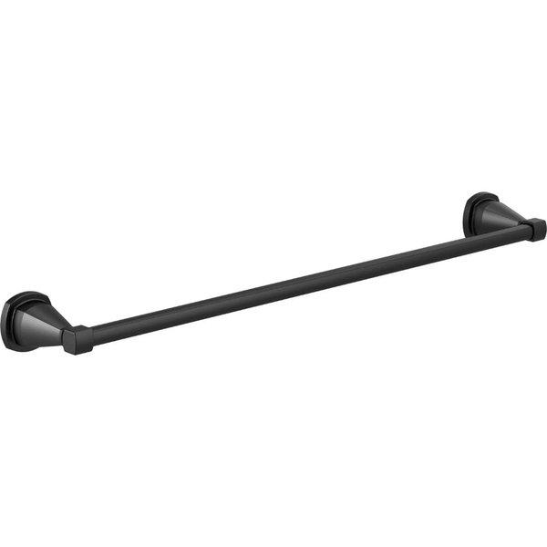 DELTA FAUCET Rubber Limited 77624-BL Stryke 24-in Wall Mount Towel Bar Bath Hardware Accessory in Matte Black