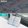 Plastic Business Card Holder for Desk, Clear Acrylic Business Card Organizer, 8 Pockets 4 Layers Business Card Display Stand for Office, 2 Packs