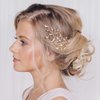 Kercisbeauty Handmade Wedding Hair Pins for Bride Crystal Pearl Hair Accessory Bridal Hair Dress Bobby Pins 3PCS (Gold)