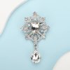 Rumtock Something Blue Crystal Dangle Drop Small Black Brooch Pin for Unisex Women Men Dress Suit Jewelry