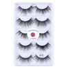 3D Mink False Eyelash LASGOOS Degisn Luxurious Natural Messy Volume Fluffy Long Hot Fake Eyelashes 5 Pairs/Box A11-5