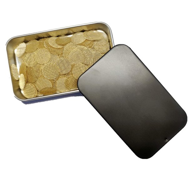 200 pcs 1/2 Inch Premium Thick Brass Pipe Screens, 0.5" Premium Pipe Screen Filters with Metal Storage Box