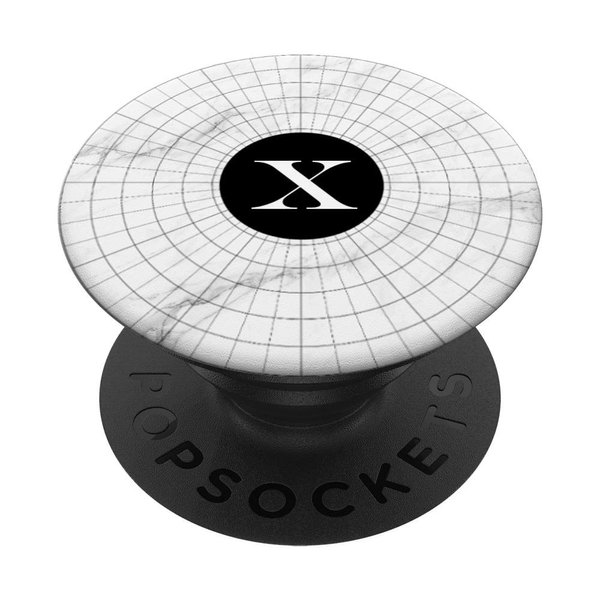 Cell Phone Pop Out Holder,White and Black Spiderweb Letter X PopSockets Grip and Stand for Phones and Tablets