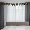 CHEERS TO 5 YEARS Banner, Pre-Strung, Black Gold 5th Birthday and Anniversary Party Decorations, Happy 5th Birthday Banner, Five Anniversary Party Banner, 5 Year Old Blessed & Loved Banner