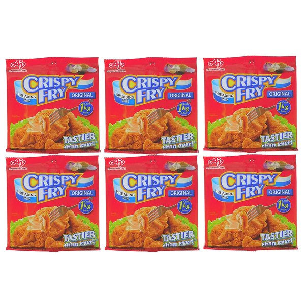 Ajinomoto Crispy Fry Breading Mix Original Flavor, 62 grams (Pack of 6) in Intfeast Packaging
