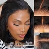 Sunber Yaki Straight Bob Bye Bye Knots 7x5 Lace Front Glueless Wear and Go Human Hair Wigs Pre Plucked Invisible Knots Pre Everything 3S Ready to Wear Short Yaki Bob Pre Cut Lace 150% Density 10Inch