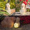 DiliComing Solar Garden Sculpture-Statue Hedgehog-Gifts - Outdoor Lawn Décor Hedgehog Sculpture with Solar Balls for Garden Yard Lawn Balcony and Home, for Mom