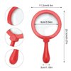 Kids Magnifying Glass Handheld Jumbo Magnifiers with Stand, Exploration Play Reading Magnifier for Children, 5X Magnification Loupe (Ages 3+) (Red)