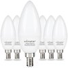 comzler Type B Small Light Bulb, Candelabra LED Light Bulb E12 Small Base 4000K Neutral White - 60watt Equivalent,600LM,Non-Dimmable Candelabra Bulbs, Pack of 6, Non-Dimmable