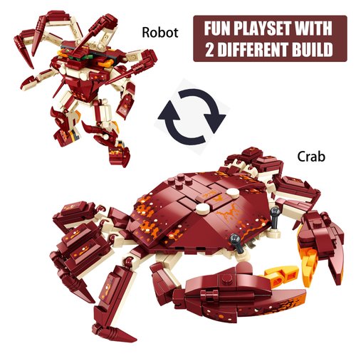 Neomoner Ocean Animal Building Blocks, Deep Sea Creatures Building Toy Set for Kids Boy Girl Crab(242PCS)