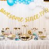 Awesome Since 1949 Banner Pre-strung Happy 75th Birthday Banner Gold Glittery 75 Seventy Five Years Old Birthday Party Decorations for Men Women