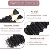 YAMI Bulk Human Hair for Braiding Deep Wave Human Braiding Hair for Boho Braids Curly Braiding Hair Natural Black No Weft Hair Extensions Human Hair 2 Braids Per Pack 100g（16inch)